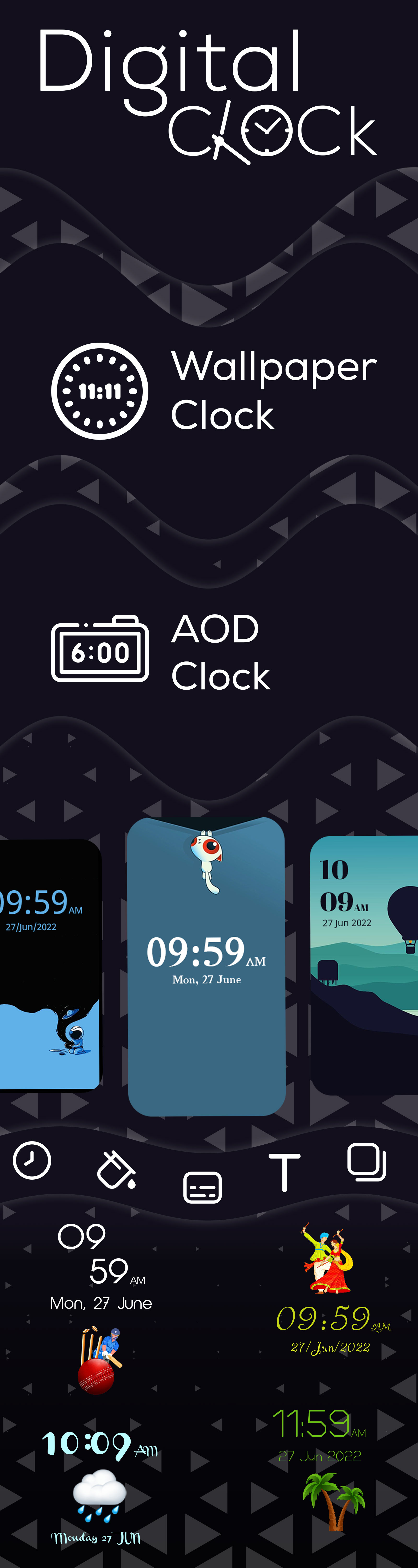 2Timer Clock Live App Ranking and Store Data. App, Digital Clock HD  wallpaper | Pxfuel